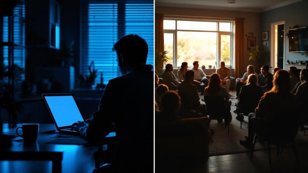 support groups comparison online vs in person